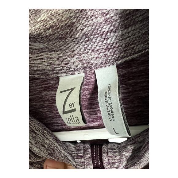 Z by Zella Athletic Jacket Pullover Half Zip Maroon Heathered L Large Athleisure - Picture 2 of 3